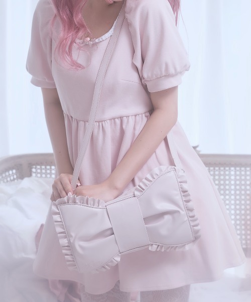 Fiorforte ショルダーバッグ バッグ Ribbon frill shoulder bag