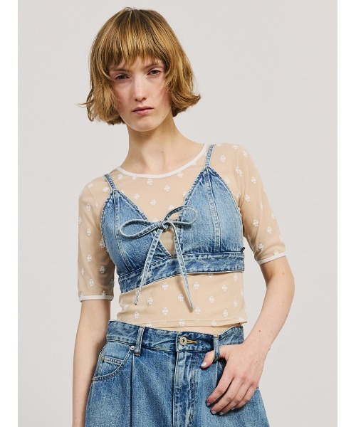 SORIN（ソリン） ベスト ジレ Ribbon Denim Bustier/リボンデニム