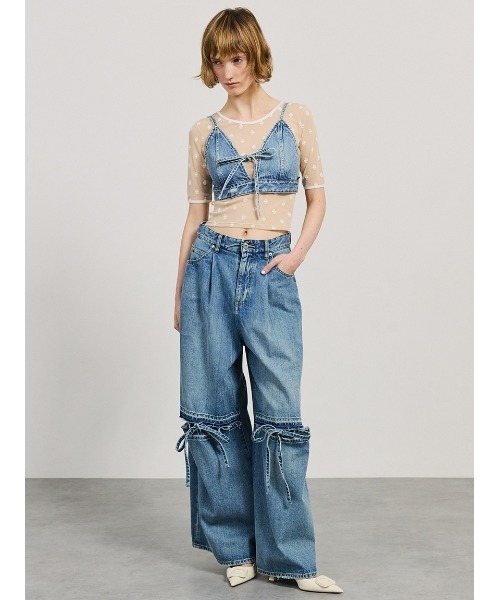 SORIN（ソリン） ベスト ジレ Ribbon Denim Bustier/リボンデニム