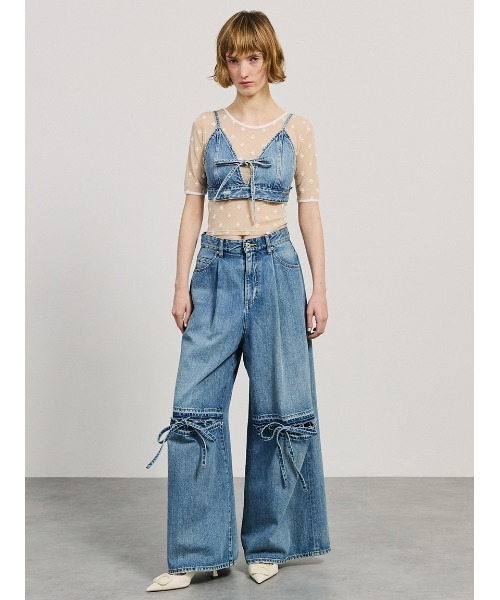 SORIN（ソリン） ベスト ジレ Ribbon Denim Bustier/リボンデニム