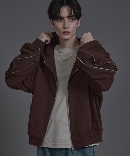 ANEDIST（アンディスト） パーカー Deformation double zip hoodie