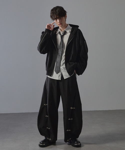 ANEDIST（アンディスト） パーカー Deformation double zip hoodie