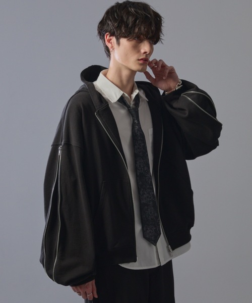 ANEDIST（アンディスト） パーカー Deformation double zip hoodie