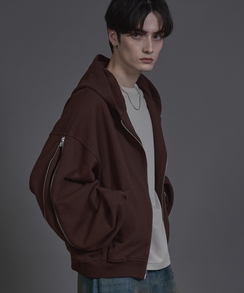 ANEDIST（アンディスト） パーカー Deformation double zip hoodie