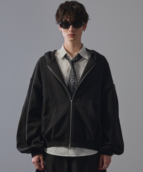 ANEDIST（アンディスト） パーカー Deformation double zip hoodie