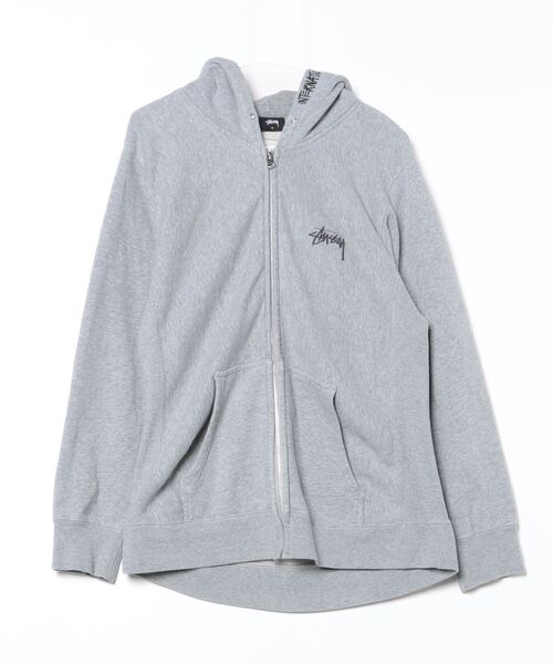STUSSY（ステューシー） 刺繍プルオーバーパーカー M グレー メンズ