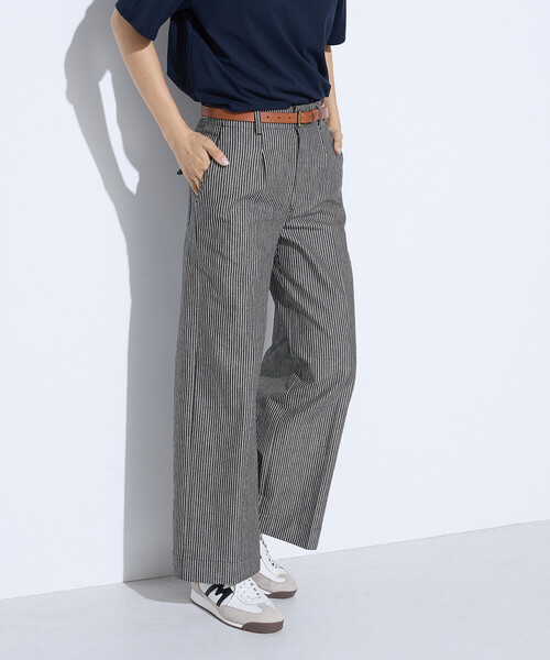 Lee 綿麻 春夏 ヒッコリー ストライプ ペインターパンツ ハウスマーク