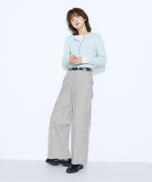 コムサワードローブ（COMME CA Wardrobe）/ヒッコリーストライプ パンツ COMME CA Wardrobe パンツ ヒッコリーストライプ パンツ レディース