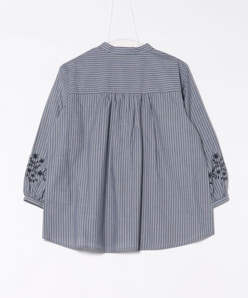 「Petit Honfleur」 7分袖ブラウス 9号 ブルー レディース_画像2