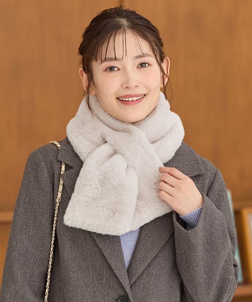 Honeys（ハニーズ） マフラー ストール 「吸湿発熱」エコファーティ