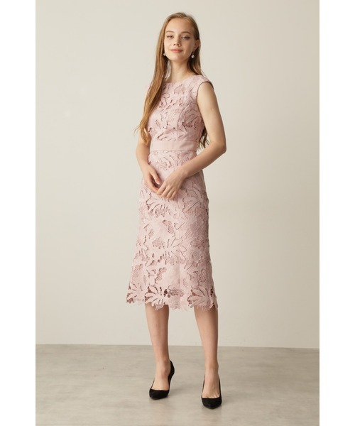 Mayu　ピンキー&ダイアン　ピンク レース ノースリーブ ワンピース PINKY&DIANNE（ピンキー アンド ダイアン） ノースリーブワンピース 38