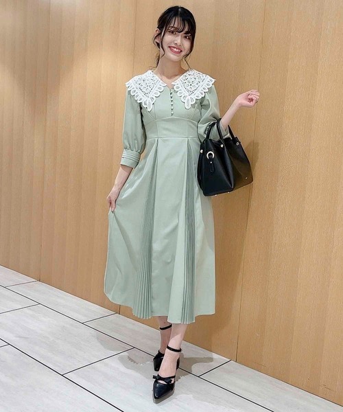 ノアノア NOANOA 緑色 ワンピース 半袖 ノアノア NOANOA 緑色 ワンピース 半袖 - メルカリ