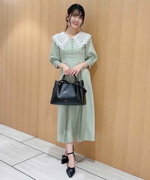 NOELA（ノエラ） 半袖ワンピース S ライトグレー レディース