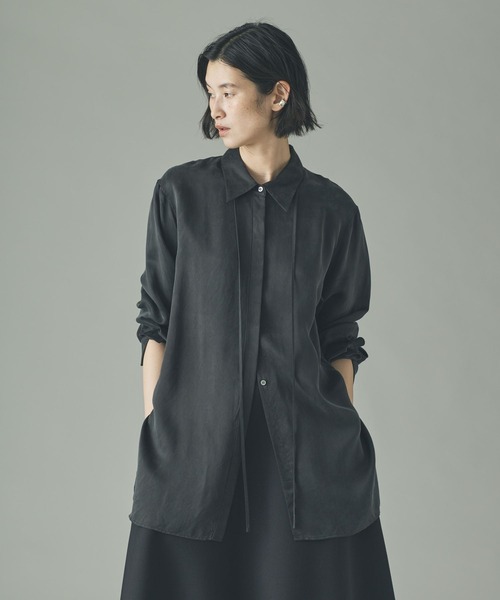 Curensology（カレンソロジー） ブラウス シャツ /キュプラサテン