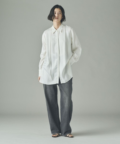 Curensology（カレンソロジー） ブラウス シャツ /キュプラサテン