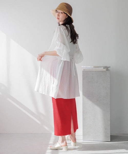 「LOWRYS FARM」 タイトスカート FREE グレー レディース_画像4