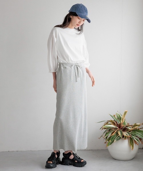 「LOWRYS FARM」 タイトスカート FREE グレー レディース_画像9