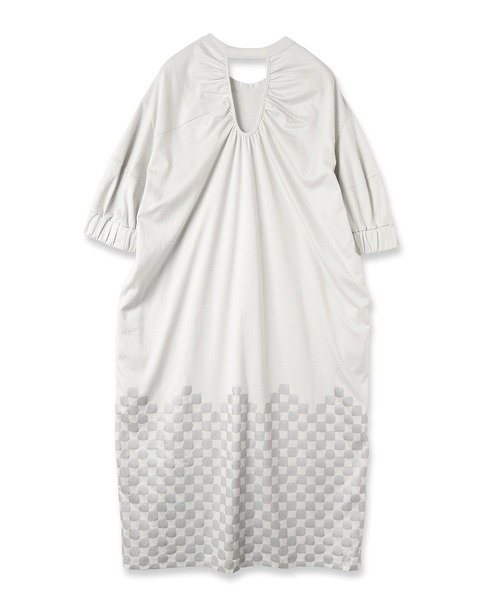 「mintdesigns」 7分袖ワンピース 2 シルバー レディース_画像8