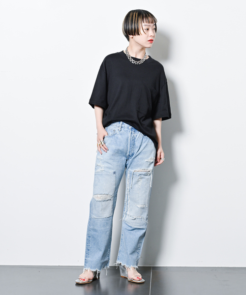 「CITYSHOP」 半袖Tシャツ FREE ホワイト レディース_画像4