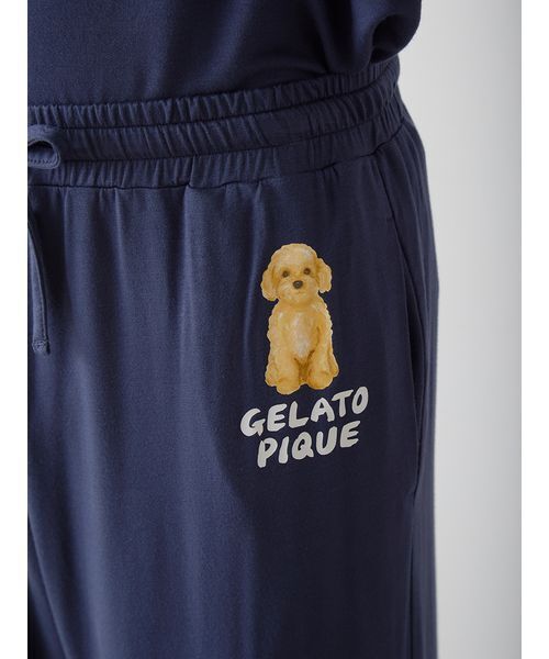 Gelato Pique Online限定 DOG柄ロングT ＆ロングパンツ Gelato Pique Online限定 DOG柄ロングT ＆ロングパンツ ジェラートピケ