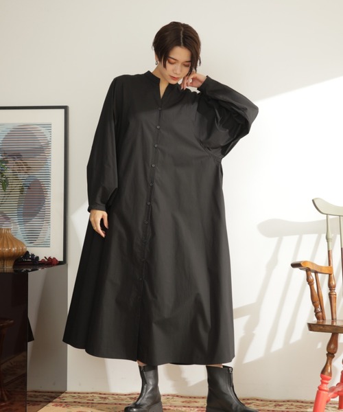 「mici」 長袖ワンピース FREE ブルー レディース_画像2