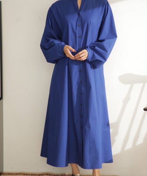 「mici」 長袖ワンピース FREE ブルー レディース_画像3