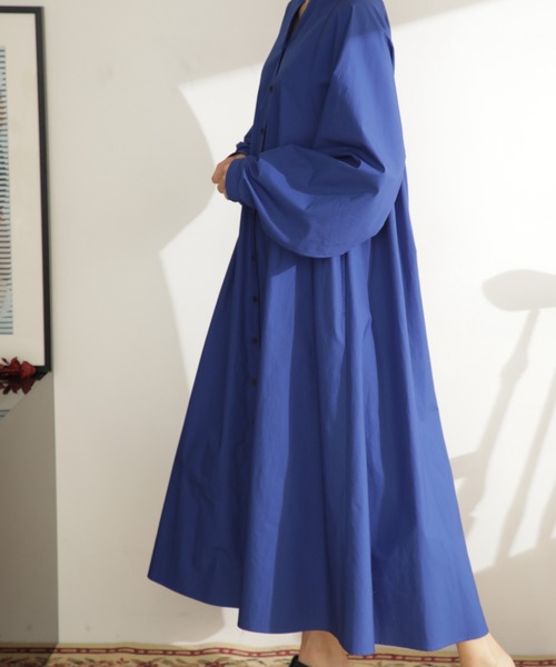 「mici」 長袖ワンピース FREE ブルー レディース_画像7