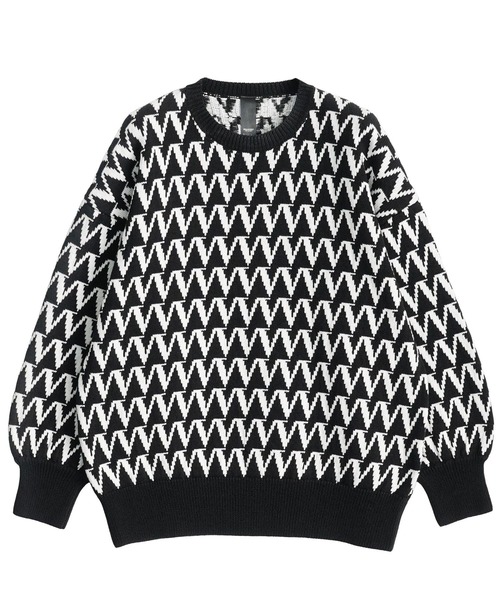 「SHAREEF」 長袖ニット 2 ブラック メンズ_画像2