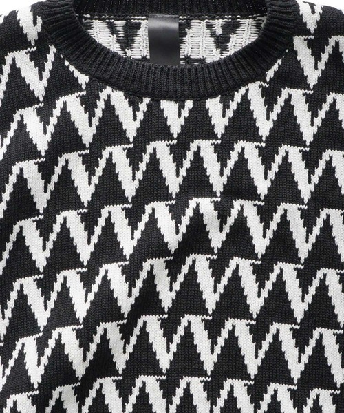 「SHAREEF」 長袖ニット 2 ブラック メンズ_画像3