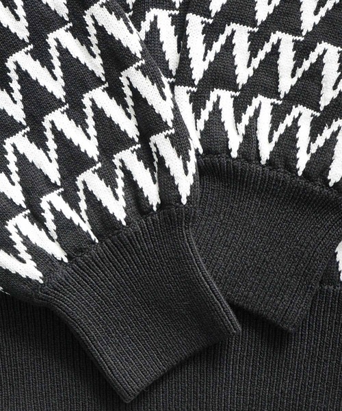 「SHAREEF」 長袖ニット 2 ブラック メンズ_画像5