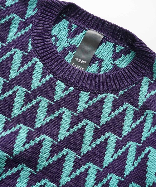 「SHAREEF」 長袖ニット 2 ブラック メンズ_画像8