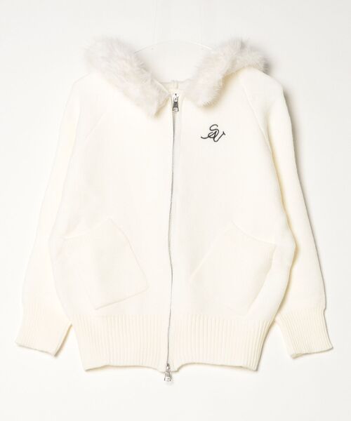 gossip!ロサンゼルス ニット セーター Y2K ジップカーディガン 縁取り