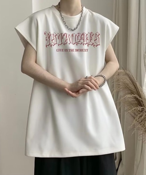 「.KOM」 ノースリーブトップス FREE グレー メンズ_画像7