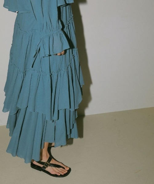 「CASA FLINE」 フリルスカート FREE ブルー レディース_画像5