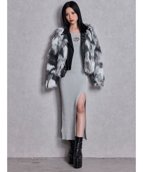 GYDA（ジェイダ） ワンピース GD bijou MOLD LONGニットワンピース