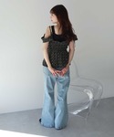 ベスト ジレ フラワーペプラムビスチェ レディースの詳細画像4
