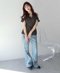 ベスト ジレ フラワーペプラムビスチェ レディースの詳細画像3