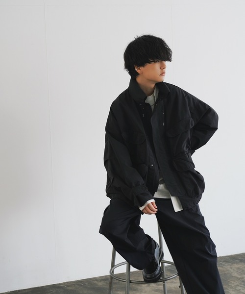 「WYM LIDNM」 ナイロンブルゾン L ブラック メンズ_画像3