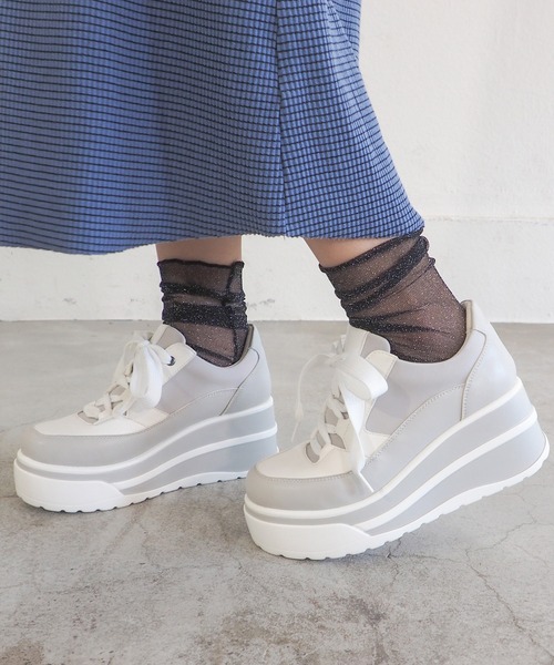 byあしながおじさん スニーカー 厚底レースアップスニーカー 8710637