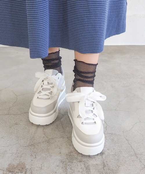byあしながおじさん スニーカー 厚底レースアップスニーカー 8710637