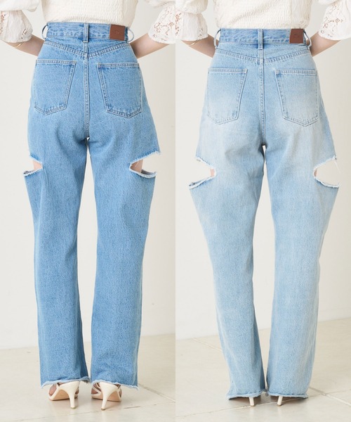 Chico（チコ） デニムパンツ MEDIUM ブルー レディース : ZOZOTOWN