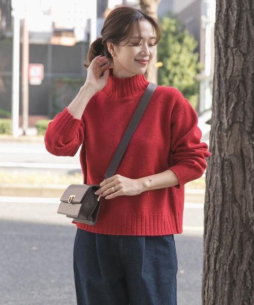 「URBAN RESEARCH DOORS」 長袖ニット MEDIUM レッド レディース_画像2