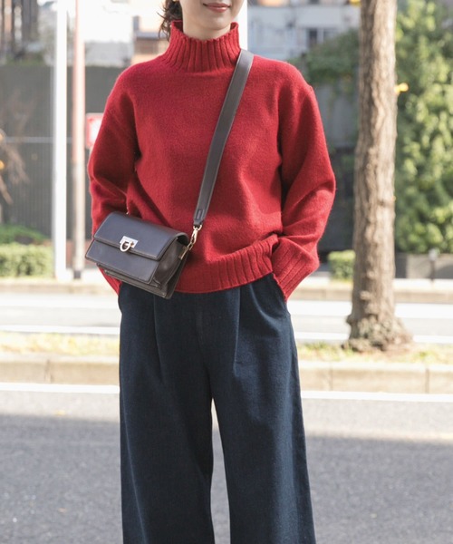 「URBAN RESEARCH DOORS」 長袖ニット MEDIUM レッド レディース_画像5