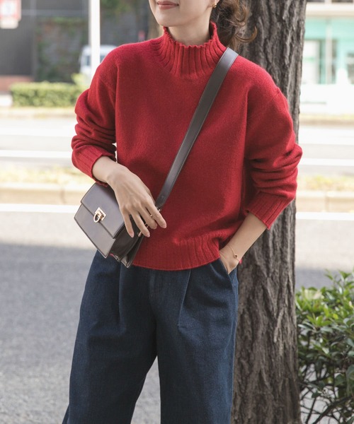 「URBAN RESEARCH DOORS」 長袖ニット MEDIUM レッド レディース_画像6