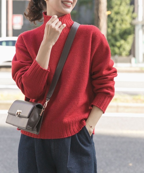 「URBAN RESEARCH DOORS」 長袖ニット MEDIUM レッド レディース_画像7