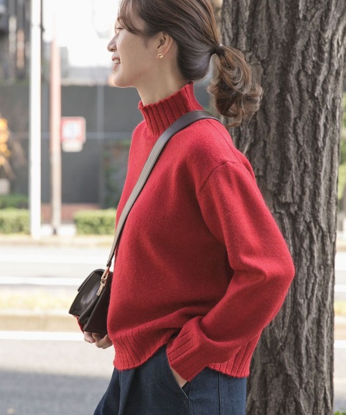 「URBAN RESEARCH DOORS」 長袖ニット MEDIUM レッド レディース_画像8