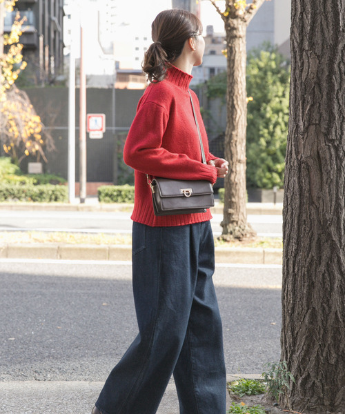「URBAN RESEARCH DOORS」 長袖ニット MEDIUM レッド レディース_画像9
