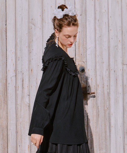 たまちゃんさまへ【美品】nest Robe フリルカラーギャザーブラウス　黒 FRILL COLLAR GATHERED BLOUSE | 岡山店 | nest Robe Shop Blog | nest