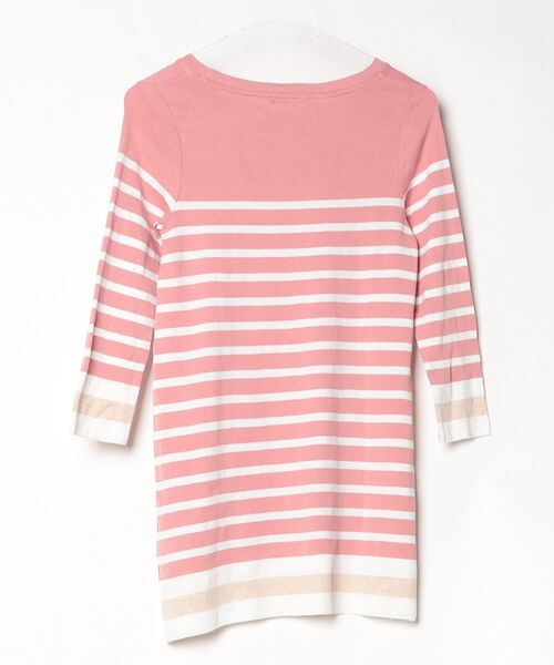 BURBERRY BLUE LABEL ボーダーニットワンピース 38 ピンク BURBERRY BLUE LABEL（バーバリーブルーレーベル） ボーダー柄ニット