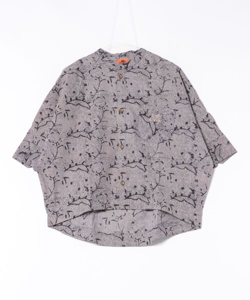 「KRIFF MAYER Lady's Collection」 半袖ブラウス MEDIUM サックスブルー レディース_画像4